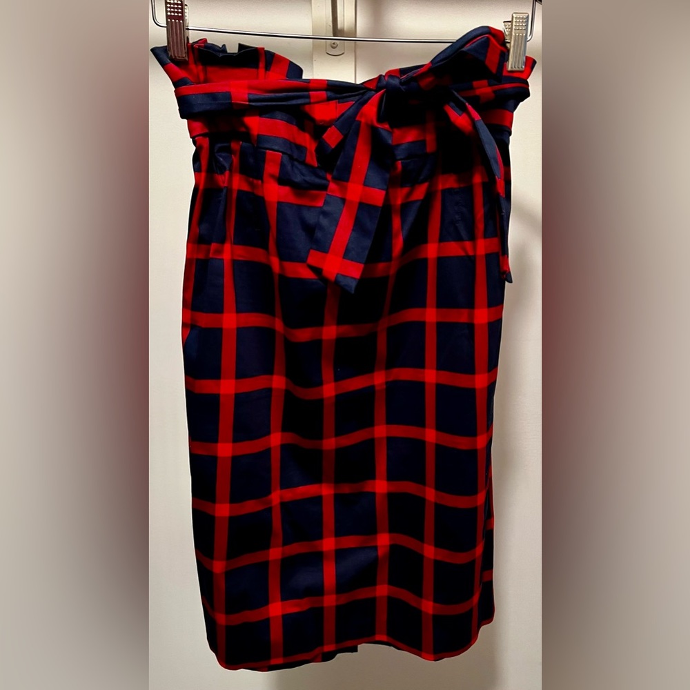 NY and Company 7th Avenue Red and Blue Striped Skirt